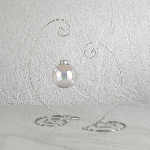 Spiral Wire Ornament Stand: Silver / Small Tripar International