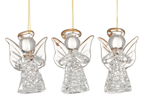 Acrylic Angel Ornaments in Box Set of 3 Demdaco