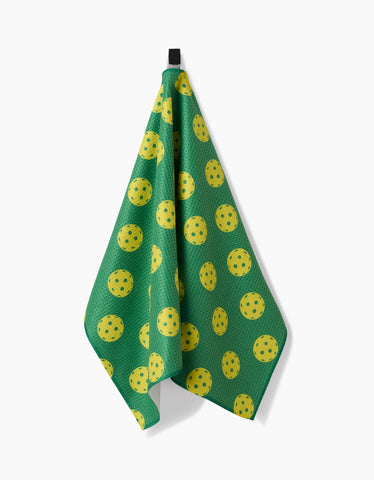 Pickleball Tea Towel Geometry