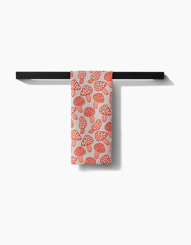 Many Mushrooms Tea Towel Geometry