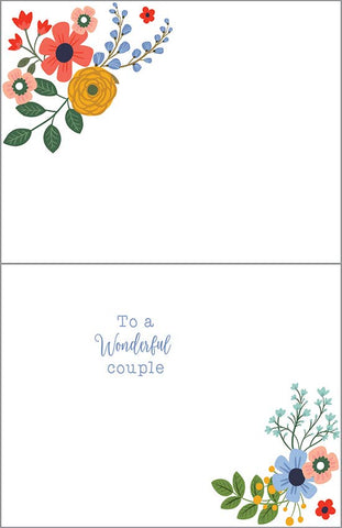 Anniversary Greeting Card - Summer Flowers GINA B DESIGNS