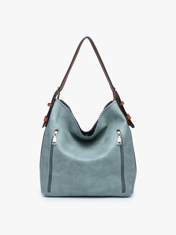 M1816A Alexa 2-in-1 Hobo Bag w/Dual Zip Compartments: Leopard-Mustard Jen & Co.