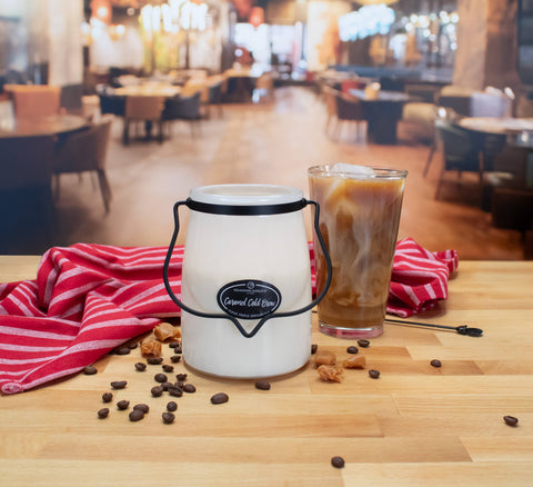 22 oz Butter Jar Candle: Caramel Cold Brew Milkhouse Candle Company