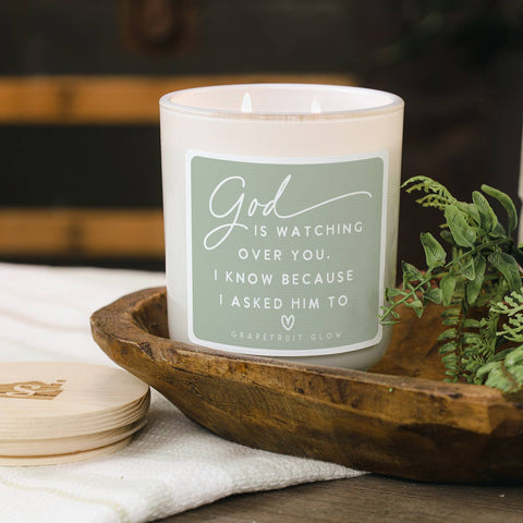 God Is Watching  - Grapefruit Glow Candle Sincere Surroundings