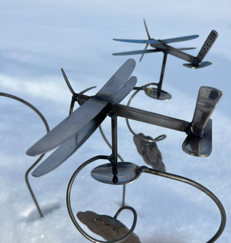 Da' Plane Recycled Flatware Outdoor Decor Pauls Metal Petals