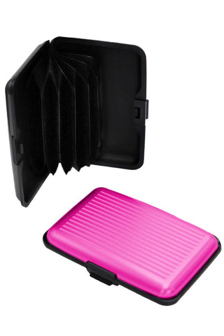 Metallic Glossed Safe Card Holder Caddy Case Cap Zone
