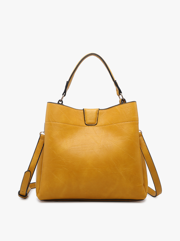 M1951 Tati Monogrammable Satchel w/ Shoulder Strap: Brown Jen & Co.