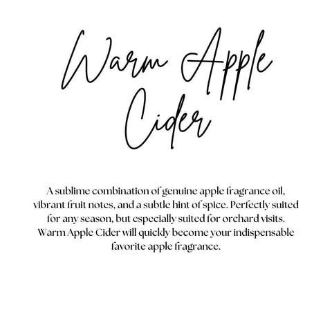 Car Diffusers:  Warm Apple Cider Hollowood Home and Candle