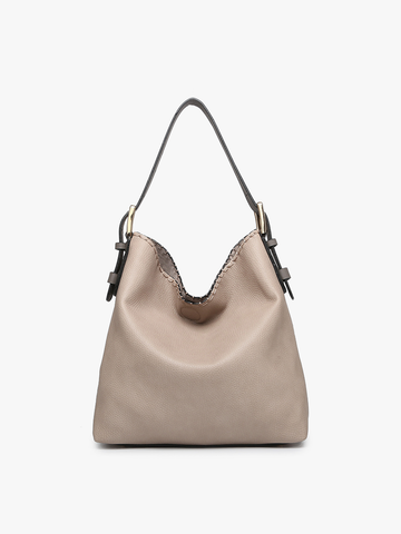 M1816A Alexa 2-in-1 Hobo Bag w/Dual Zip Compartments: Leopard-Mustard Jen & Co.