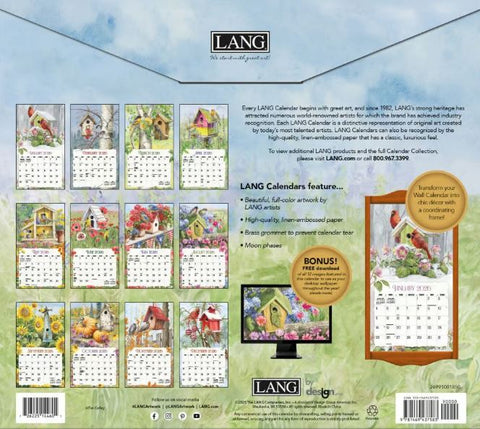 2026 BIRDHOUSES LANG WALL CALENDAR Lang Companies, Inc