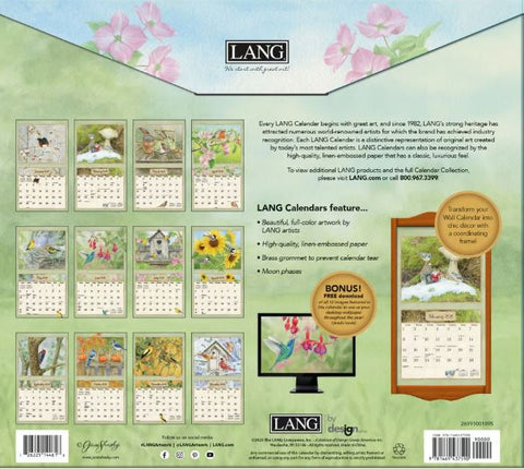 2026 BIRDS IN THE GARDEN LANG WALL CALENDAR Lang Companies, Inc