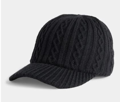 Black Sweater Knit Baseball Hat TGB Brands