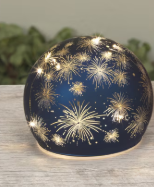 Lighted Americana Firework Glass Luminaries w/ Timer, The Gerson Companies