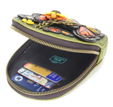 Mini Coin Purse Keychain - Monarch Butterfly Chala Handbags