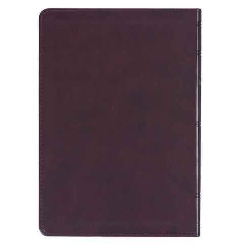 Devotional Bible NLT for Men Faux Leather Walnut Brown Cross Christian Art Gifts