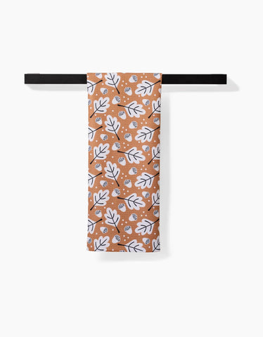 Falling Acorns Tea Towel Geometry