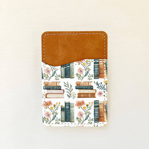 Bookish Florals Leather Card Holder (15 Options): 3 Olivia + Rose