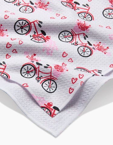 Love Bikes Tea Towel Geometry