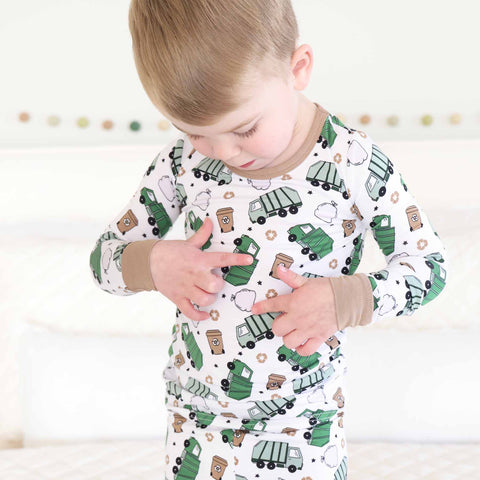 Two Piece Pajama Sets for Boys | Best Sellers: Clean Up Crew / 3T Caden Lane