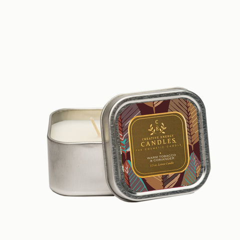 Warm Tobacco & Coriander: 2-in-1 Soy Lotion Candle: Medium - 6 oz Creative Energy Candles