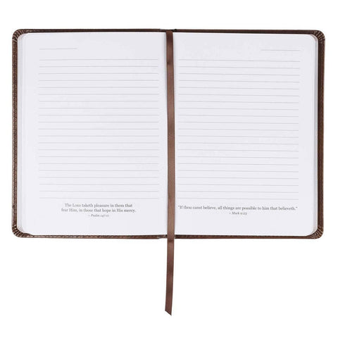 Journal Handy Brown I Know the Plans Jer. 29:11 Christian Art Gifts