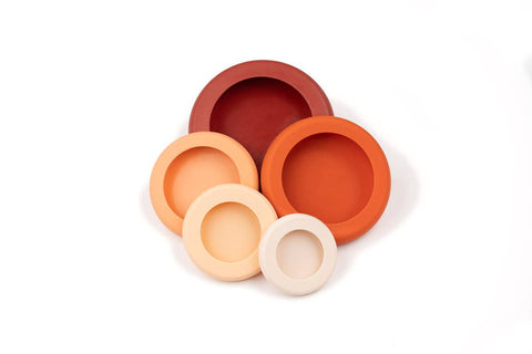 Reusable Silicone Food Savers – Terra Cotta (Set of 5) Food Huggers