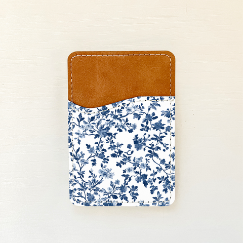 Blue Florals Leather Card Holder (20 Options): 11 Olivia + Rose