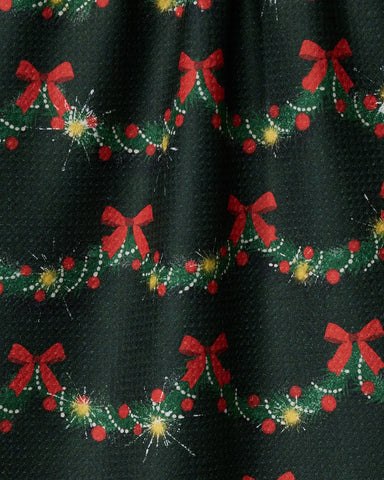 Yuletide Garland Tea Towel Geometry