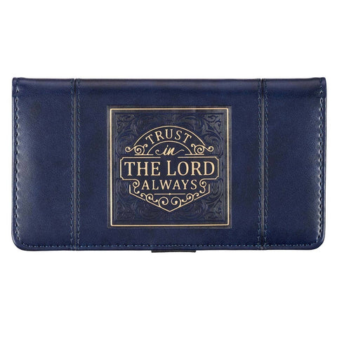 Checkbook Wallet Navy Trust in the Lord Isa. 26:4 Christian Art Gifts