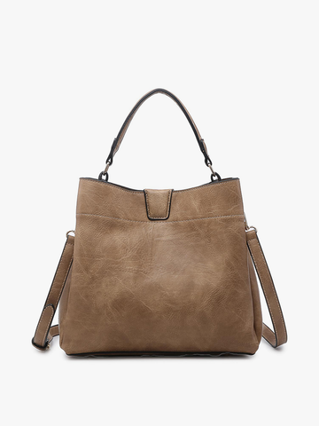 M1951 Tati Monogrammable Satchel w/ Shoulder Strap: Brown Jen & Co.