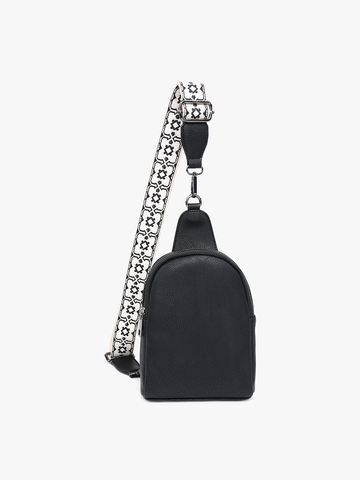 M2436 Ellen Sling Bag w/ Removable Guitar Strap: Black Jen & Co.