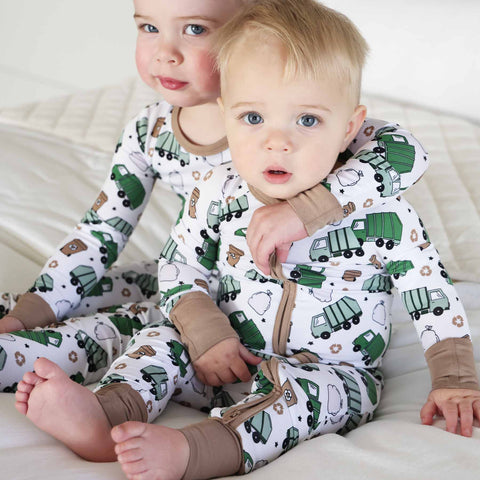 Clean Up Crew Convertible Zip Romper: 3-6 months Caden Lane