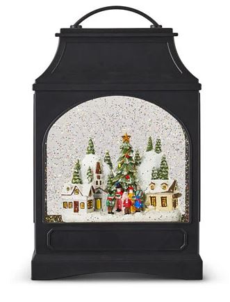 11" Town w/ Carolers Musical Lighted Water Lantern RAZ Imports
