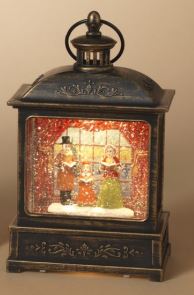 B/O Lighted Spinning Water Globe Lantern w/ Carolers The Gerson Companies