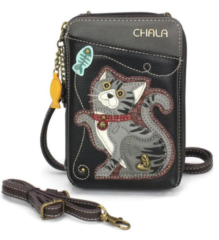 Wallet Crossbody - Gray Tabby Cat
- black Chala Handbags