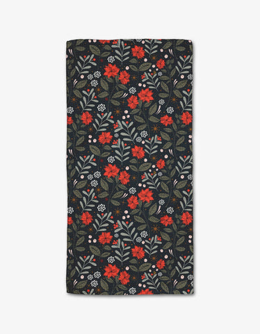 Holiday Florals Bar Towel Geometry