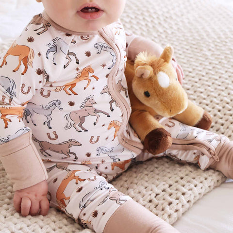 P's Ponies Convertible Zip Romper: 18-24 months Caden Lane