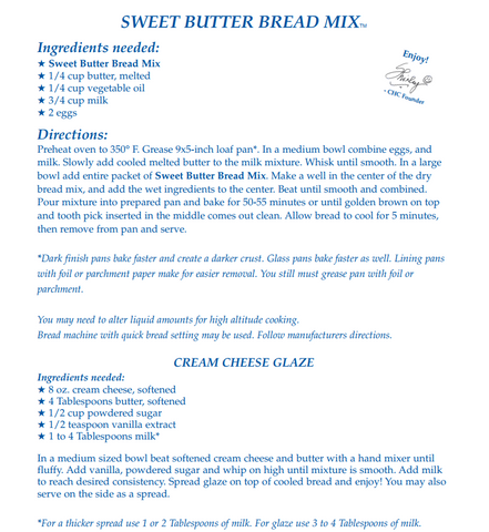 Sweet Butter Bread Mix Country Home Creations