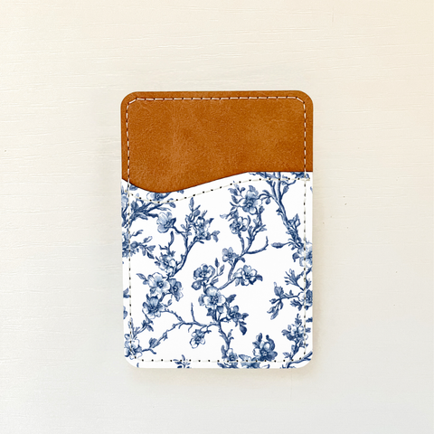 Blue Florals Leather Card Holder (20 Options): 10 Olivia + Rose