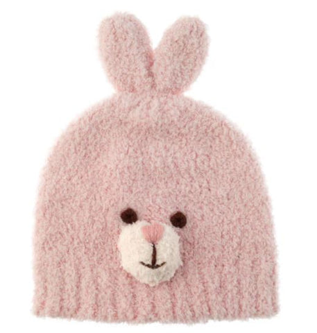 CHENILLE BABY BEANIES PINK BUNNY (F24) Stephen Joseph