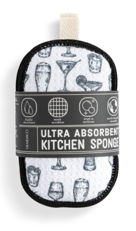 Absorbent Sponges Cocktail Glasses Demdaco