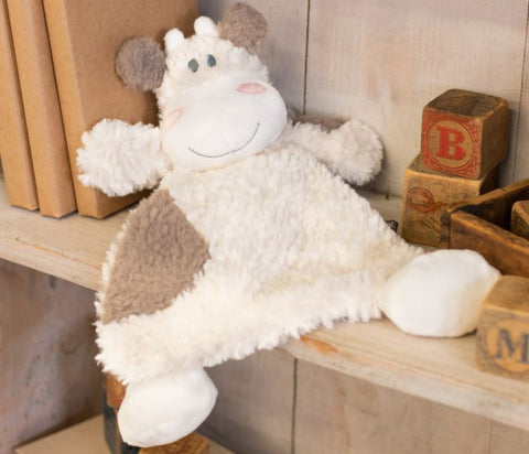 COZ Moozer Cow Rattle Blankie Demdaco