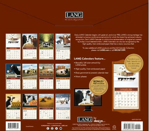 2026 COWS COWS COWS LANG WALL CALENDAR Lang Companies, Inc