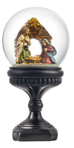 Resin Nativity Water Globe on Pedestal Evergreen Enterprises