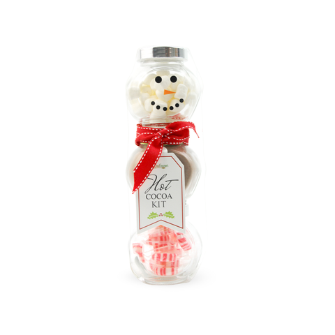 3 Stack Glass Jar - Snowman Cocoa Set: Assorted - 6 of Each Too Good Gourmet