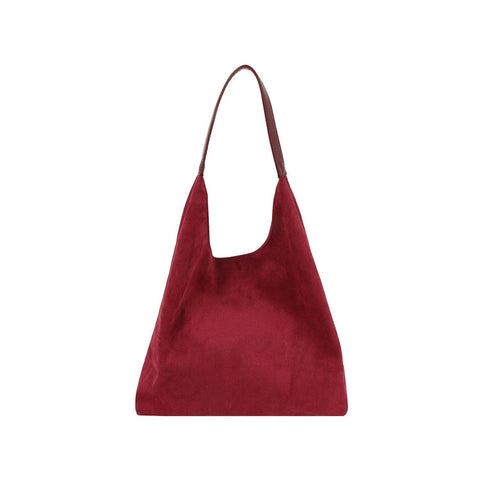 LWB026 Faux Suede 2 in 1 Hobo Bag: Wine MiMi Wholesale