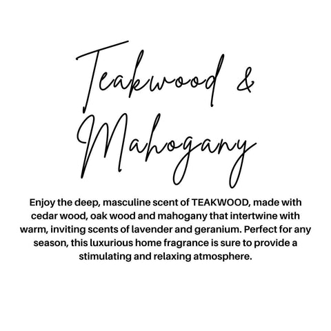 TEAKWOOD & MAHOGANY | LINEN SPRAY | MEN'S COLLECTION Hollowood Home and Candle