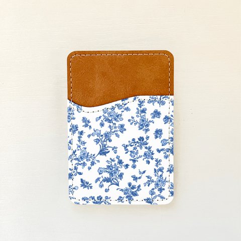 Blue Florals Leather Card Holder (20 Options): 11 Olivia + Rose