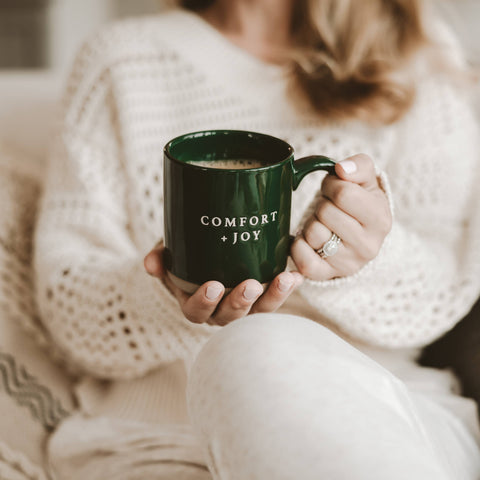 Comfort and Joy Stoneware Coffee Mug - Christmas Decor Sweet Water Decor