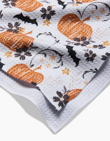 Bats In The Pumpkin Patch Tea Towel Geometry